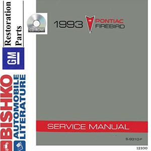 1993 PONTIAC FIREBIRD SHOP SERVICE REPAIR MANUAL CD ENGINE DRIVETRAIN ELECTRICAL